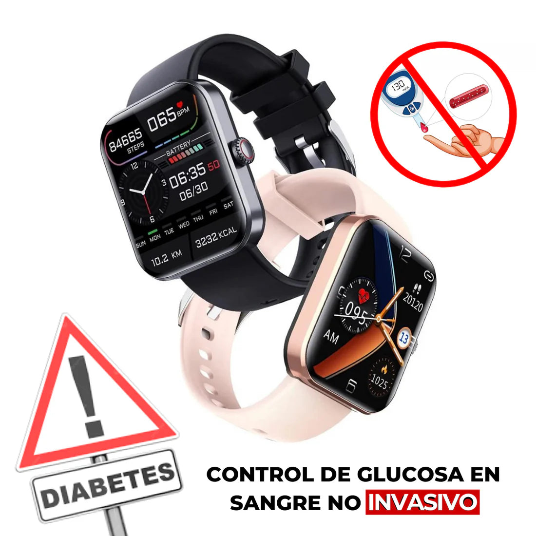 SmartWatch T500 - Reloj Inteligente para Medir Azúcar en la Sangre
