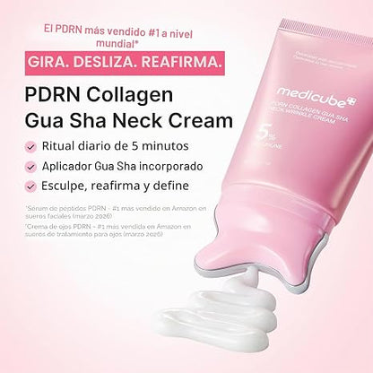 Medicube Crema PDRN con Volufiline 5% + Gua Sha | Reafirma y Define Cuello y Mandíbula