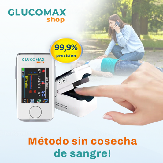 GlucoMax + Regalos Exclusivos [PRECISIÓN DEL 99,9%] Medidor Láser No Invasivo