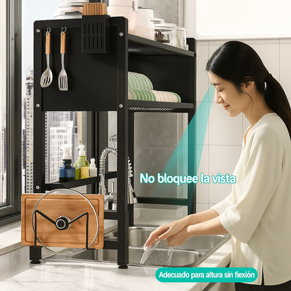 Estante de Cocina 2 en 1 | Escurridor 2 Niveles (off)