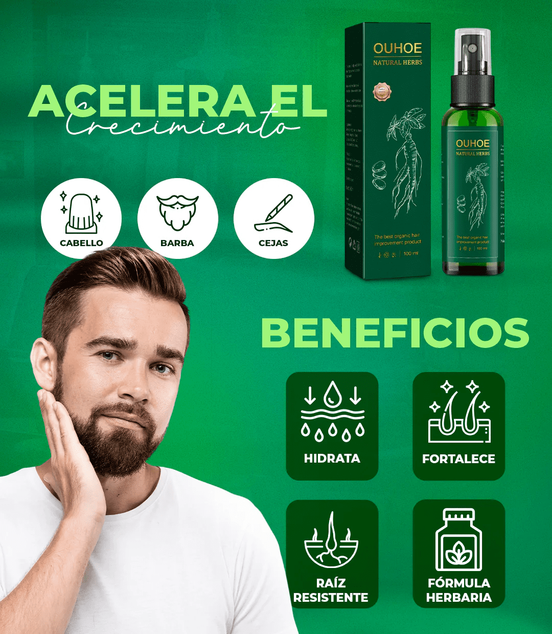 Elhoe Crecimiento Para El Cabello -2x1: Crecimiento y Control de Caída – 100% Natural