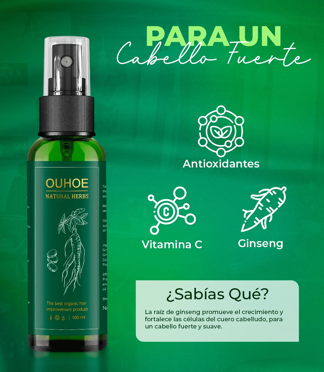 Elhoe Crecimiento Para El Cabello -2x1: Crecimiento y Control de Caída – 100% Natural